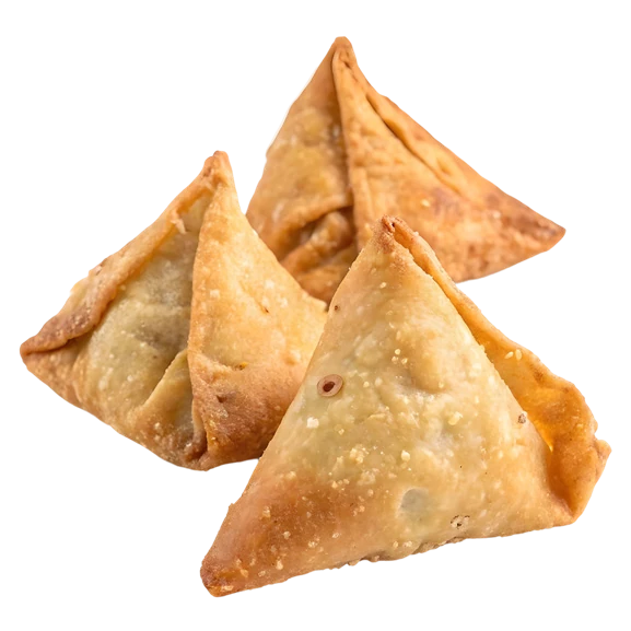 Golden samosas