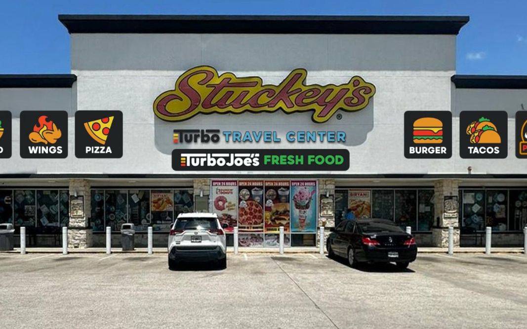 Stuckey’s Turbo Travel Center storefront in daylight