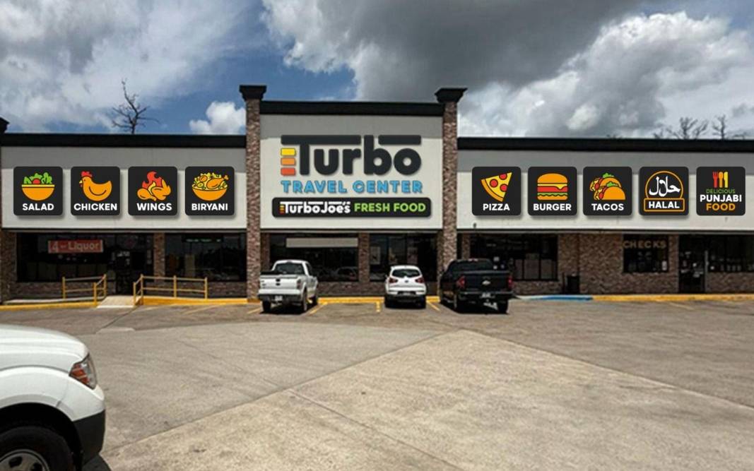 Turbo Travel Center storefront in daylight